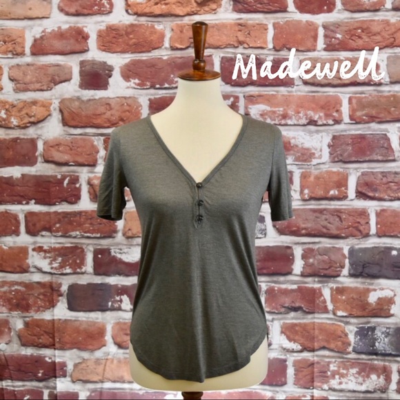 Madewell Tops - Madewell 1937 Drapey Henley Short Sleeve Tee